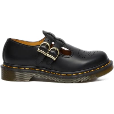 Dr. Martens 8065 Glad Leer Mary Jane Zwart Dames Sneakers 12916001 36