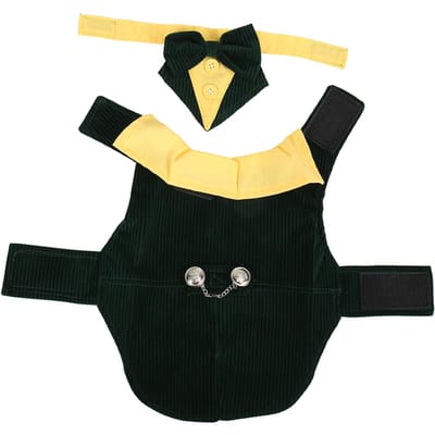 Costume de Chien Costume Doux Confortable Formel Nœud Papillon Costume de Chien pour Fête de Mariage Halloween Anniversaire Cosplay XL