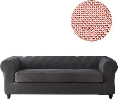 Belmarti® Bankhoes Milan Chester - 180cm tot 220cm breed - Roze