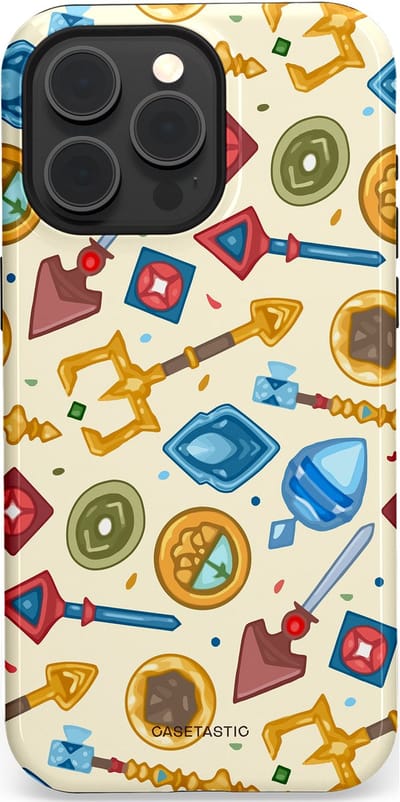 Casetastic Hoesje Geschikt voor Apple iPhone 15 Pro Max Magsafe - Stijlvolle Beschermende Duo-layer Case - Magische Juwelen