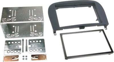 2-DIN Paneel geschikt voor Mercedes Benz SL-Klasse(R230) 2001-2011 Kleur: Rubbertouch Zwart