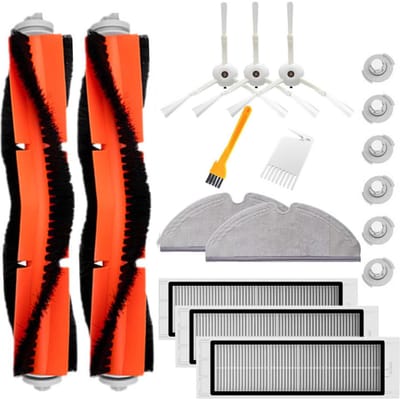 XIAOMI Ensemble d'accessoires pour collecteur de poussière avec 3 brosses latérales et 3 filtres HEPA multicolore