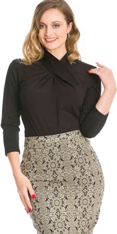 Dancing Days - SOPHIA EVENING Longsleeve top - 2XL - Zwart
