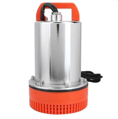 DC dompelpomp - Waterpomp elektrisch - Water verplaatsen - Roestvrijstalen behuizing - 25 mm uitlaat - Zilver