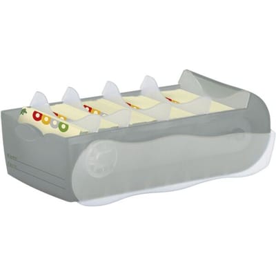 HAN CROCO 998-693 Kaartenbak Grijs, Doorschijnend Aantal kaarten (max.): 500 kaarten DIN A8 liggend Incl. 100 gelinieer