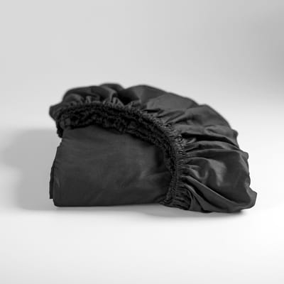Cinderella - Weekend - Hoeslaken - Tot 25 cm matrashoogte - 100% Katoen - 80x200 cm - Zwart