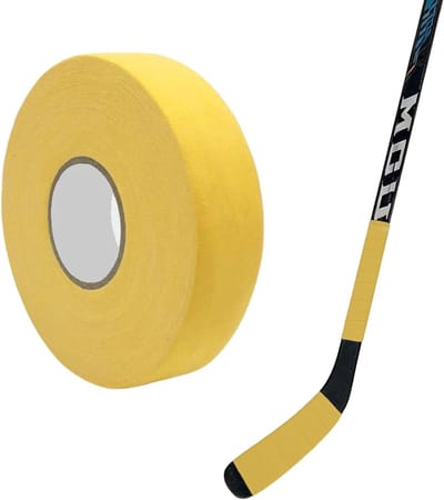 Hockey Grip Tape voor IJs- en Veldhockey, Badminton, Tennis en Squash - 2.5cm x 25m, Geel