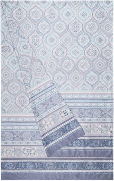 Multifunctionele Katoenen Sprei of Bankovertrek - 270x270 cm - Blauw Paisley Patroon