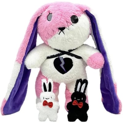 36cm Pluche Dreadfuls Konijn Zacht Knuffeldier Schattige Cartoon Anime Pop voor Kinderen Verjaardag Kerstcadeau roze