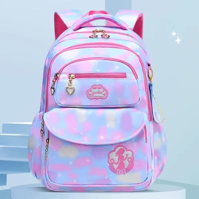 Sac à dos étanche rose dégradé tendance - Nouvelle collection Grande capacité Sac d'école mignon pour adolescentes Voyage-LZT pink
