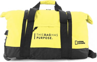 National Geographic Opvouwbare Reistas met wielen / Weekendtas - Vegan - 48 Liter (S) - Pathway - N10442 - Geel - Geel