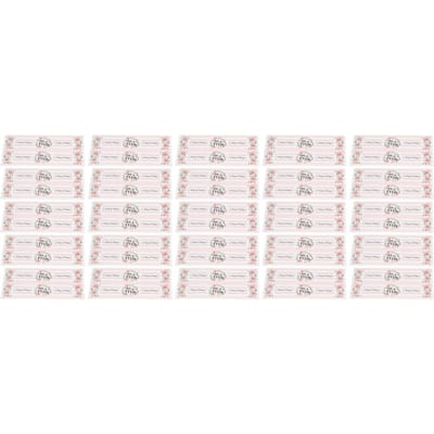25pcs Autocollants Bouteille d'Eau MR et MRS Rayures Fleurs Roses Étanche Décoratif Lumineux Fête white