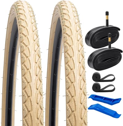 2x Opvouwbare Fietsbanden 28 inch/700x40C met 2x Binnenbanden (AV48mm)