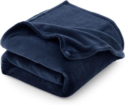Zachte en Warme Knuffeldeken Pluizig voor Bank en Bed – 130 x 150 cm, 4 Seizoenen, Marineblauw