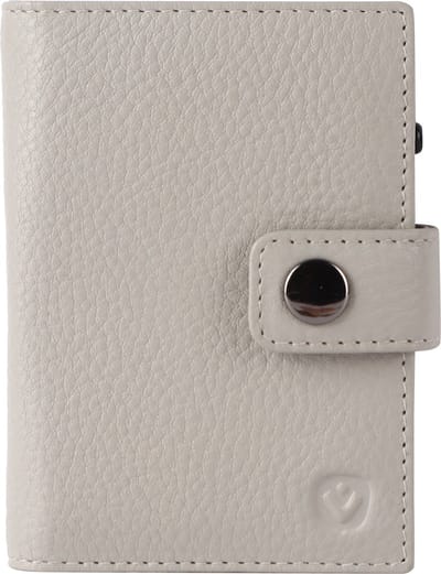 Valenta - 2-in-1 Leren MagSafe Wallet - afneembare MagSafe Kaarthouder - Off White - Creme - geschikt voor alleen 6 - 10 kaarten - RFID NFC extra kaartbeveiliging
