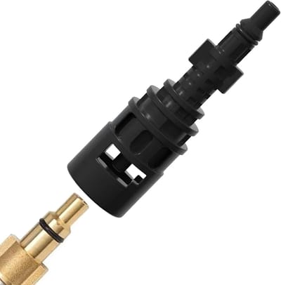 Hogedrukreiniger Adapter - Slang Koppeling - Terras Reinigen - Lekvrije Verbinding - 13 cm - Zwart