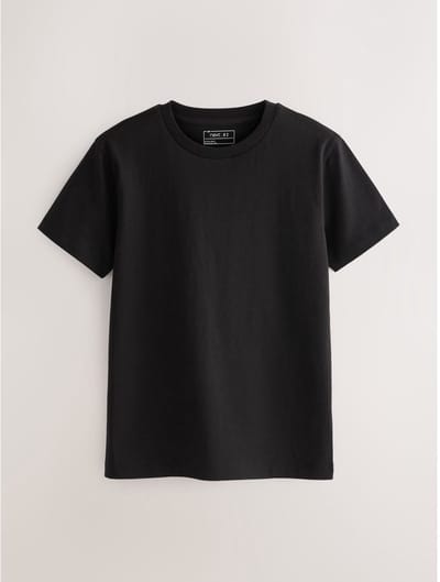 Next - Jongens - T-shirt met korte mouwen standaard pasvorm - Zwart