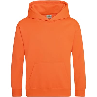 Just Hoods Kids´ Electric Hoodie JH004K - ELECTRIC ORANGE - 9/11 (L)