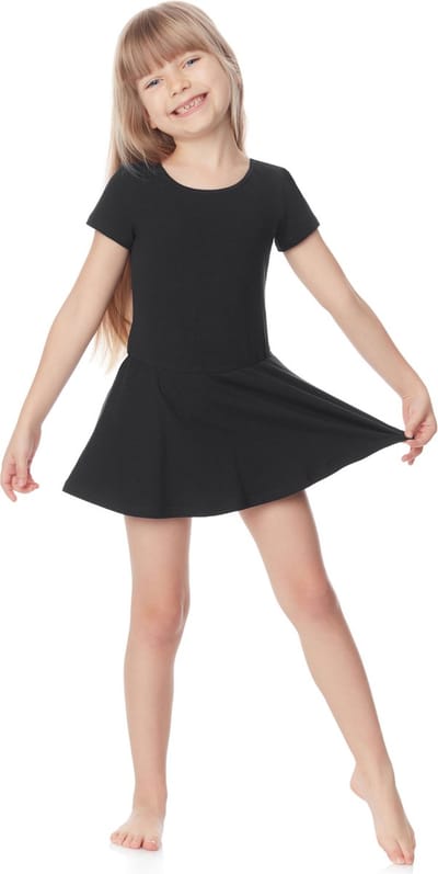 Merry Style Dames Body - Bodysuit - Body met rok - Katoen – Balletjurk - Zwart – 104 – MS-MS10-136-BD