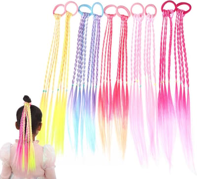 Kleurrijke Haarbundels voor Kinderen - Modebewuste Vlechten en Meerkleurige Haaraccessoires voor Meisjes (10 Stuks)