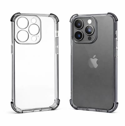 iPhone 13 Pro Siliconen hoesje - transparant met zwarte gloed