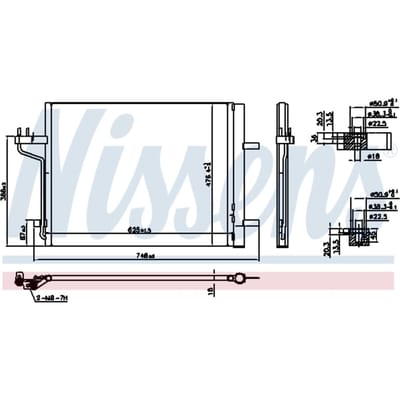 Condensator, airconditioning NISSENS 940767
