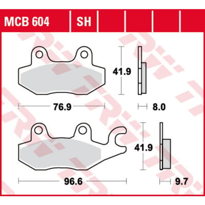 Bremsbelagsatz, ohne Straßenzulassung TRW MOTO MCB604SH