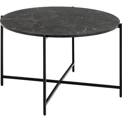 Smuk Salontafel Ø 70 cm Mare Marmer Zwart
