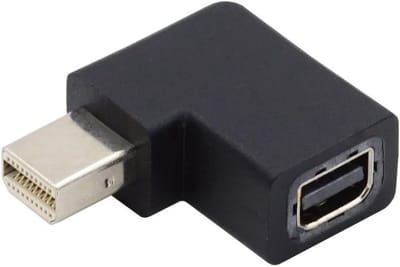 Mini Display Adapter - Hoekadapter - Beeldoverdracht - 90 Graden Hoek - 8K 60Hz - Zwart