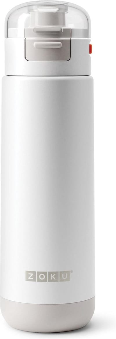 Drinkfles 500 ml, RVS, Wit - Zoku | Sport