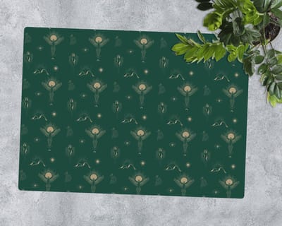 Coloray Vloerbeschermer - Mystiek esoterisch patroon Bureaustoel Vloerbeschermer - 120x90 cm - Groente Vloerbeschermer Harde Vloer - Motif Vloerbeschermer - Mótif Vloerbeschermer - Rechthoekige Mat - Abstracties Thema