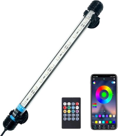 Aquariumverlichting LED - Vis Tank Lamp - Sfeerverlichting Aquarium - Smart App Besturing - 28 cm - RGB