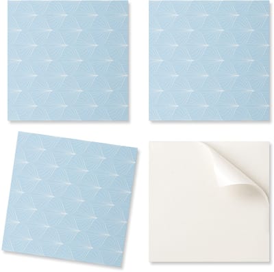 Set vinyltegels met een golvenprint in een subtiel patroon, 20x20x20 cm