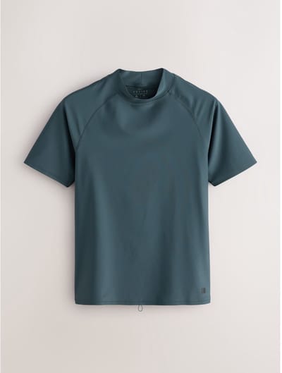 Next - Heren - Huidvriendelijk sportshirt met korte mouwen - Grijs