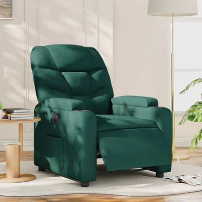 vidaXL - Fauteuil - verstelbaar - elektrisch - stof - donkergroen