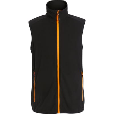 Regatta Heren Navigate Fleece Gilet (Zwart/Oranje Pop)
