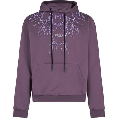 Lichtgewicht herensweatshirt met capuchon en borduurwerk Lightning-hoodie