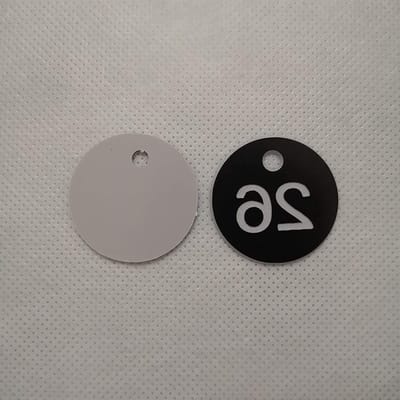 ID-tags met sleutelhanger - 101-200 stuks, zwart - Perfect voor identificatie, labels en organisatie
