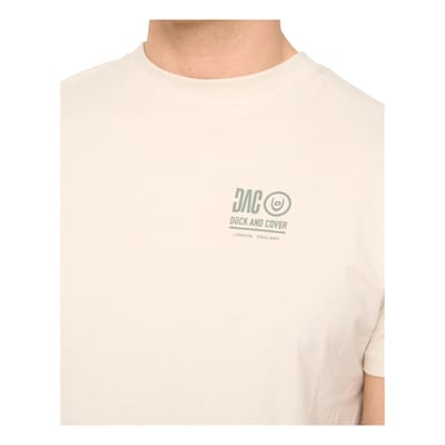Duck and Cover Heren Lynnfold T-Shirt (Licht Steen)