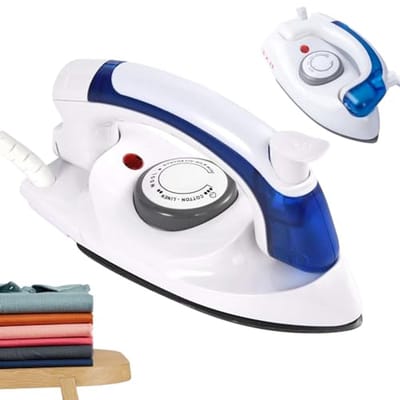 Opvouwbaar mini-stoomstrijkijzer voor reizen - Draagbaar en compact strijkijzer met variabele temperatuurregeling