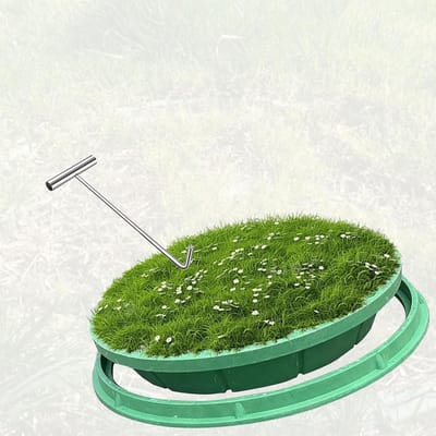 Putdeksels Groen - Inspectiedeksels - Buiten Inspectie - Sterk Belastbaar - 40cm Diameter - Groen