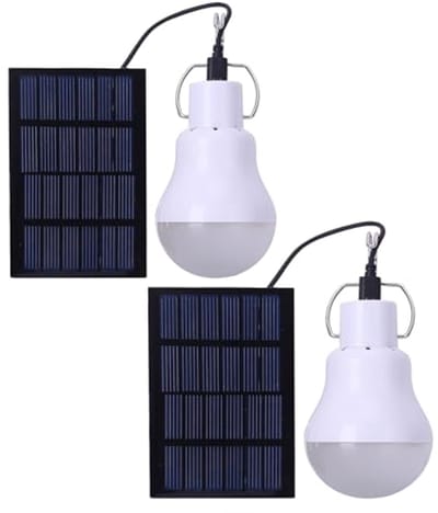 Draagbare Solar-Gloeilampen - 2 Stuks, Oplaadbaar LED Paneel voor Buiten en Noodverlichting