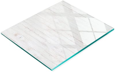Multifunctionele decoratieve snijplank voor de keuken, gemaakt van gehard glas en hout, 60x52 cm