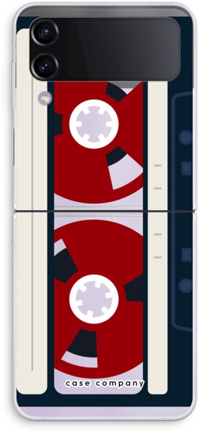 Case Company® - Hoesje geschikt voor Samsung Galaxy Z Flip4 hoesje - Here's your tape - Soft Cover Telefoonhoesje - Bescherming aan alle Kanten en Schermrand