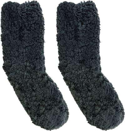 Fluffy Wintersokken voor Dames - Warme Huissokken - Grijs - 3BMT®