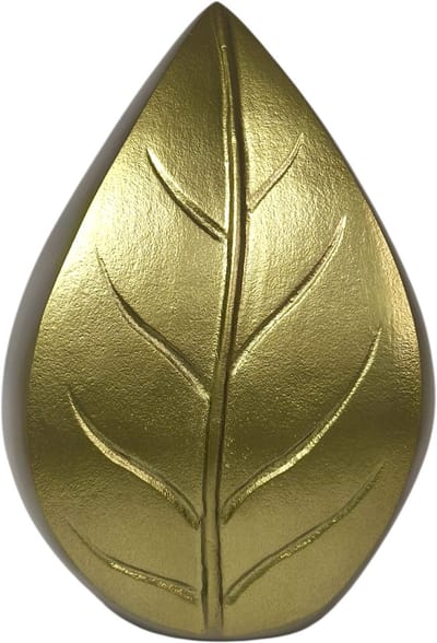 Unieke As Urn - 3 Liter - Handgemaakte Urn voor As - Druppel Urn - Crematie Urn - Uniek - Voor Huisdieren of Menselijk As - Crematie As - Decoratie Urn - Gold Leaf