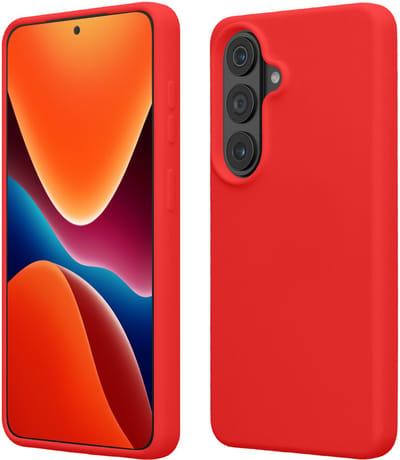 kwmobile telefoonhoesje geschikt voor Samsung Galaxy S26 - Hoesje met siliconen coating - Smartphone case in klassiek rood