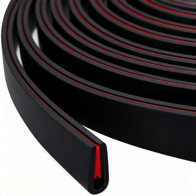 Zelfklevende rubberen deurbescherming, flexibele randbescherming voor scherpe randen, 3 m lengte, 5-7 mm dikte, ideaal voor deuren en meubels