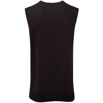 Russell Collectie Heren V-hals Mouwloos Gebreide Trui-trui-top / Trui-trui (Houtskool mergel)