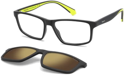 Polaroid PLD D622/C Matte black yellow 56/16/145 MAN Brilmonturen